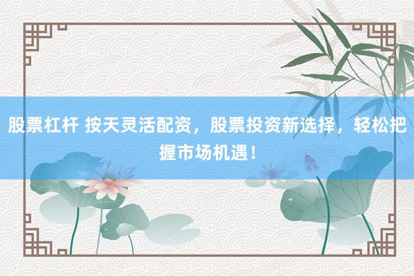 股票杠杆 按天灵活配资，股票投资新选择，轻松把握市场机遇！