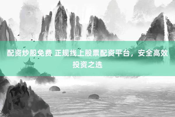 配资炒股免费 正规线上股票配资平台，安全高效投资之选