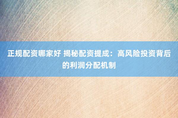 正规配资哪家好 揭秘配资提成：高风险投资背后的利润分配机制