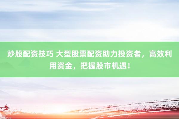 炒股配资技巧 大型股票配资助力投资者，高效利用资金，把握股市机遇！