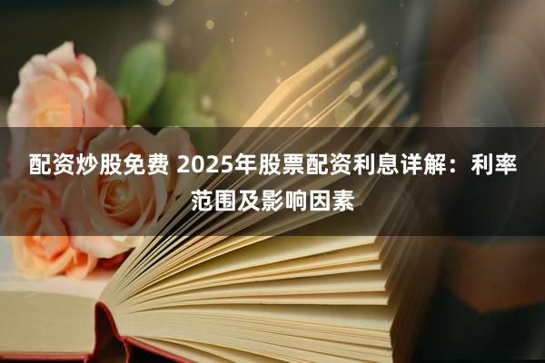 配资炒股免费 2025年股票配资利息详解：利率范围及影响因素